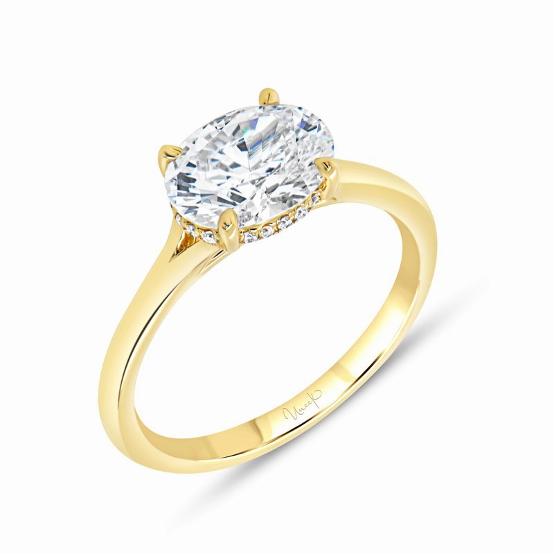 Petite Favorite 14K Yellow Gold Uneek Timeless Collection Engagement Ring