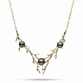 Modern Fit 16.5-18" Adjustable Heritage Tahitian Pearl Necklace in Gold