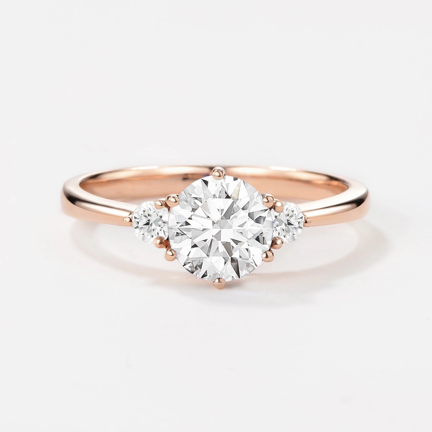 Fashion Accent Millennium Style 1.0ct Three Stone 4-Prong Lab Grown Diamond Ring