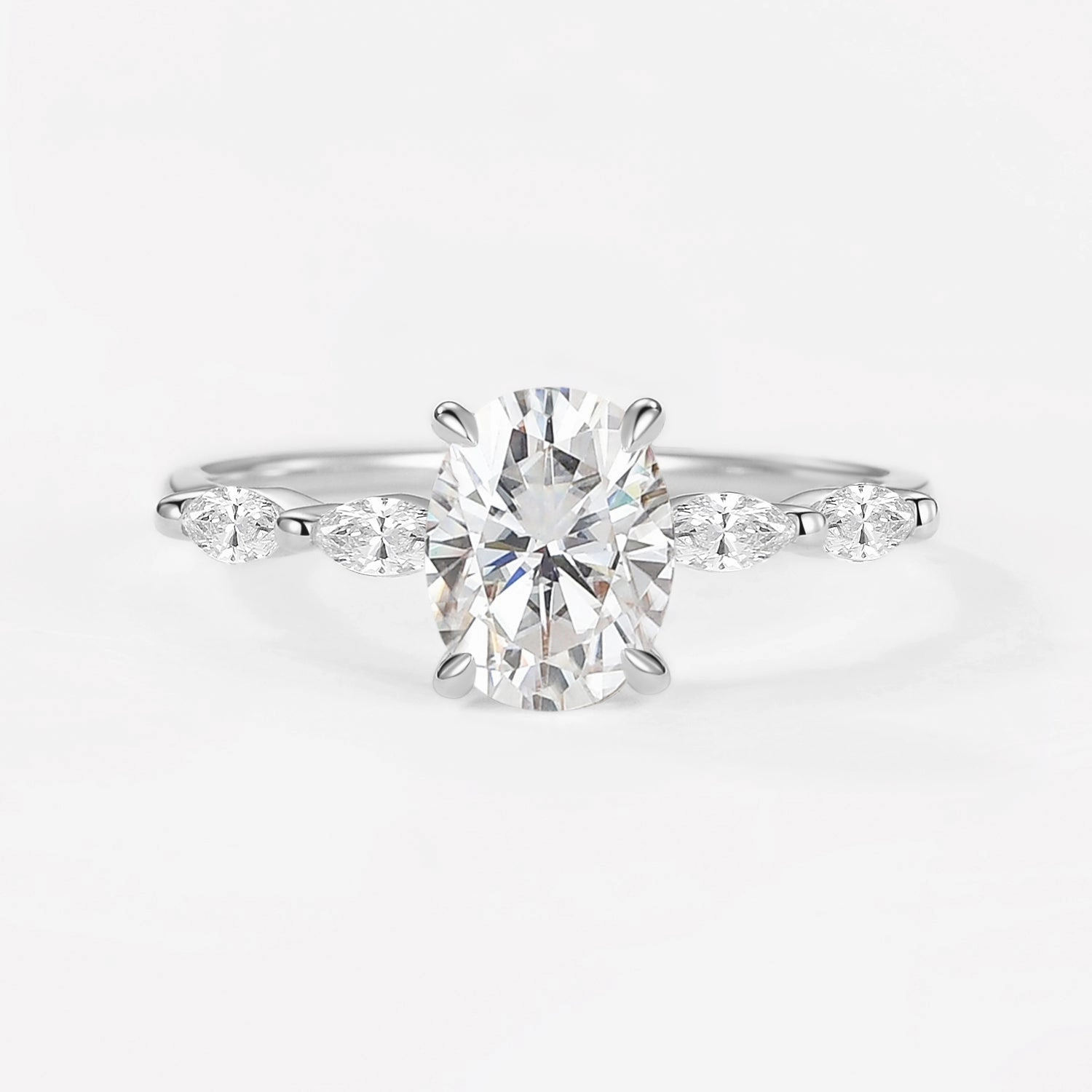 1.5ct Oval Moissanite Vintage Solitaire Ring - Elizabeth Lightweight Look Fine Gift