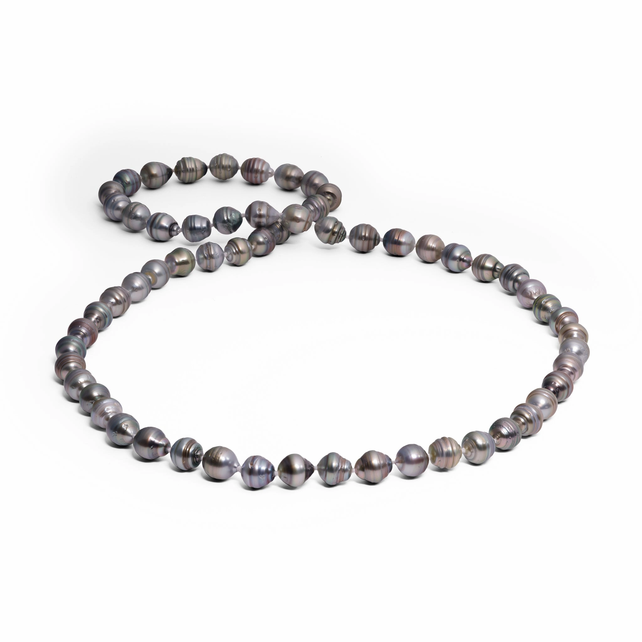 30.5" Circle Tahitian Black Pearl Strand - 10-12mm Daily Radiance