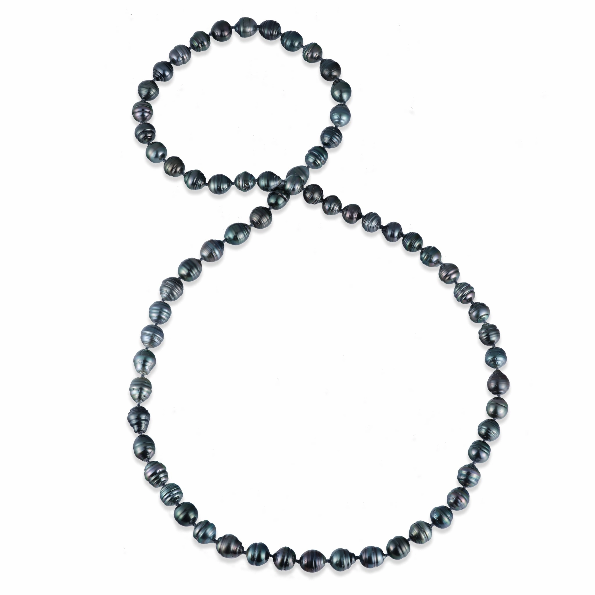 Glamour Appeal Bright Glow 34-35" Tahitian Black Pearl Strand - 10-12mm