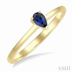 5x3 MM Pear Shape Sapphire Precious Solitaire Ring in 14K Yellow Gold exquisite design Value Gift