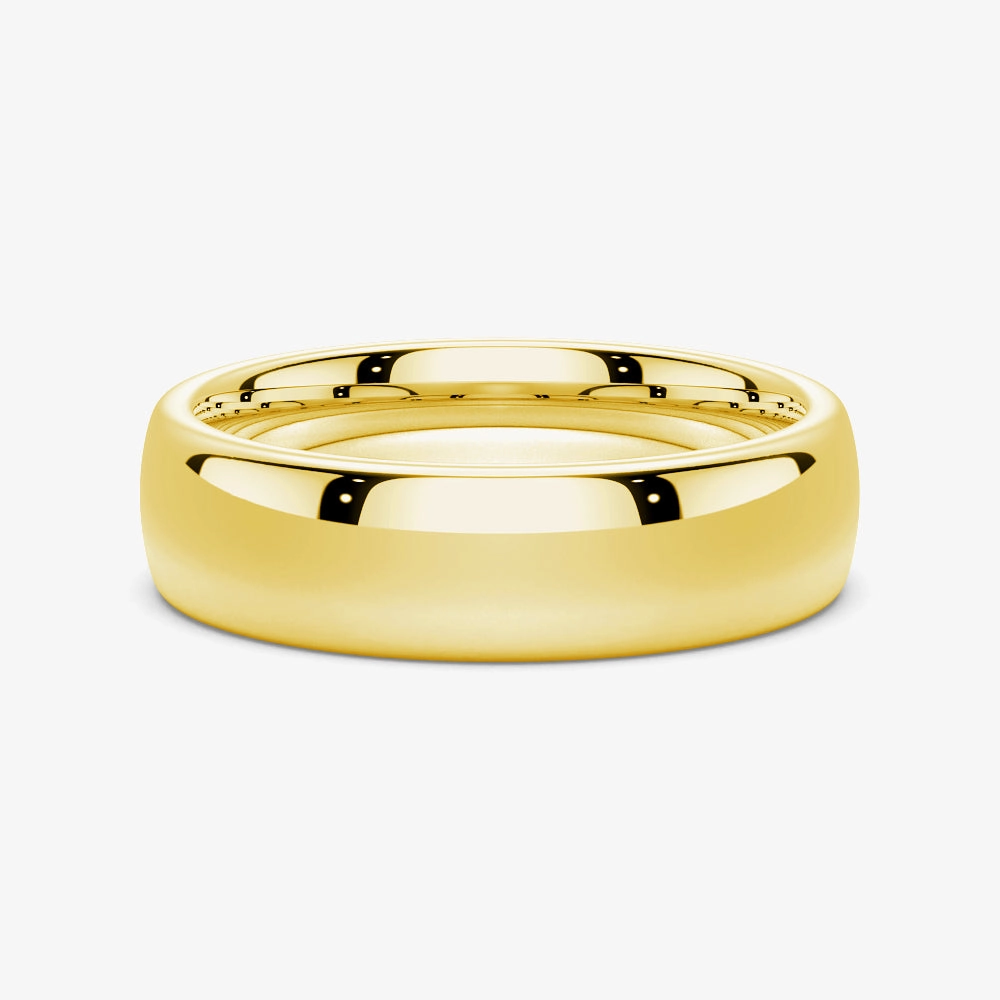 6mm High Polished Finish Comfort Fit Men's Wedding Band Luxury Craftsmanship