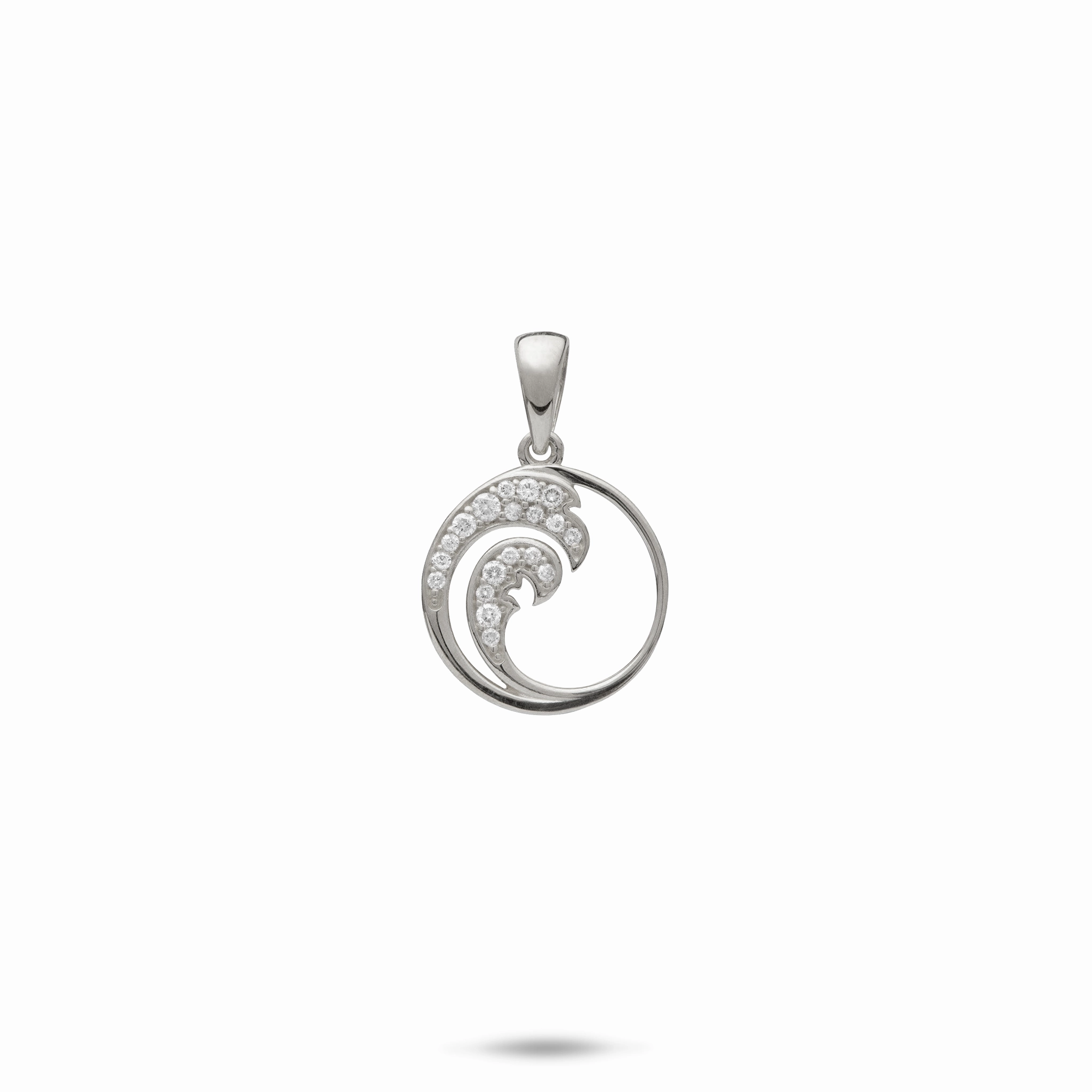 Nalu Pendant in White Gold with Diamonds - 12mm Luxury Night