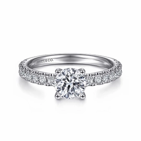 Amira - 14K White Gold Round Diamond Engagement Ring Seasonal Style