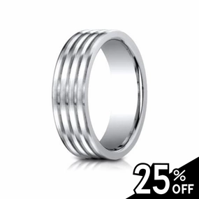 Comfort-Fit Satin Finish Cobalt Chrome Wedding Band Youth Accent Elegant Work