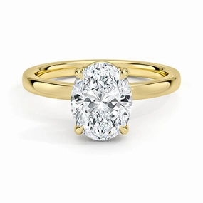 Classic Solitaire Oval Cut Moissanite Engagement Ring Minimalist Piece Casual accessory