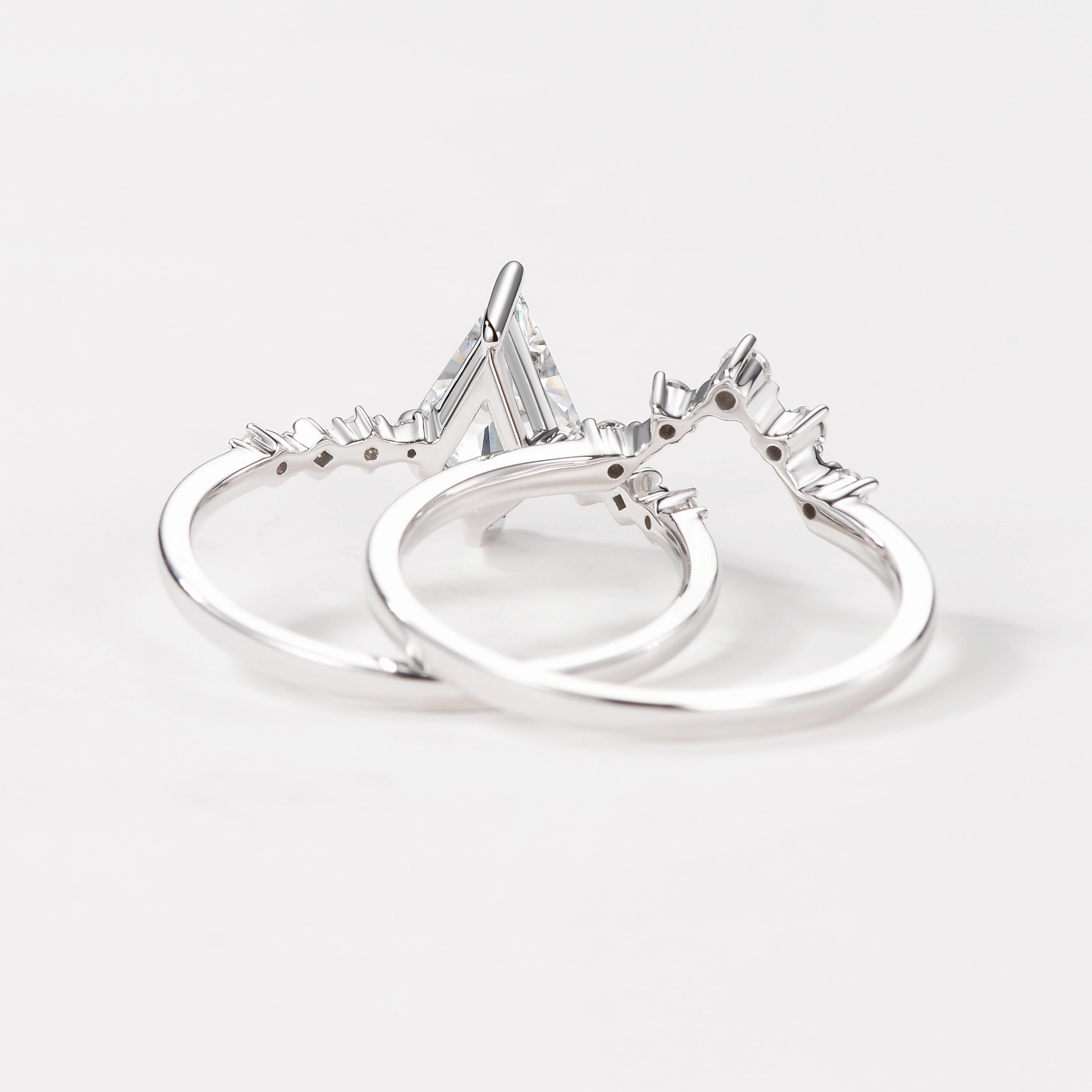 Wedding Occasion country style Vintage Lab Grown Diamond Engagement Ring Set 2pcs