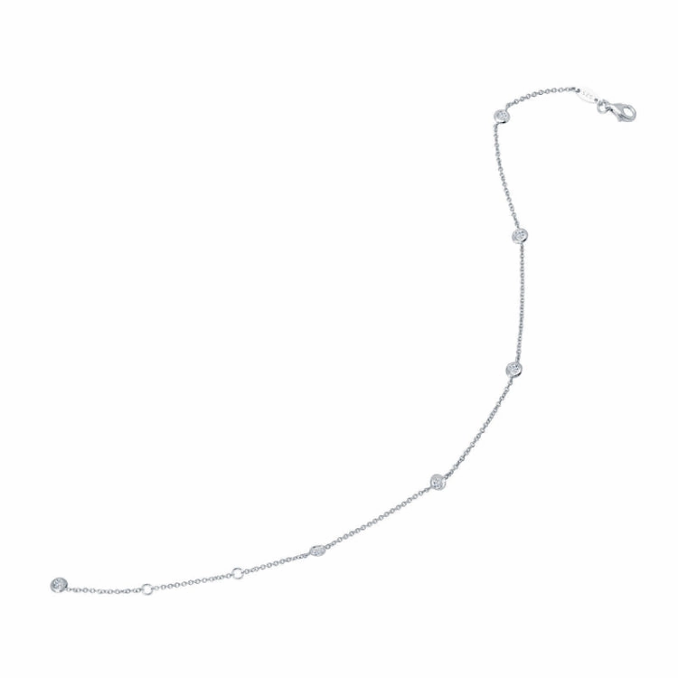 Bezel-Set Station Anklet custom design