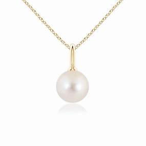 Seasonal accessory 8mm Classic Freshwater Cultured Pearl Solitaire Pendant