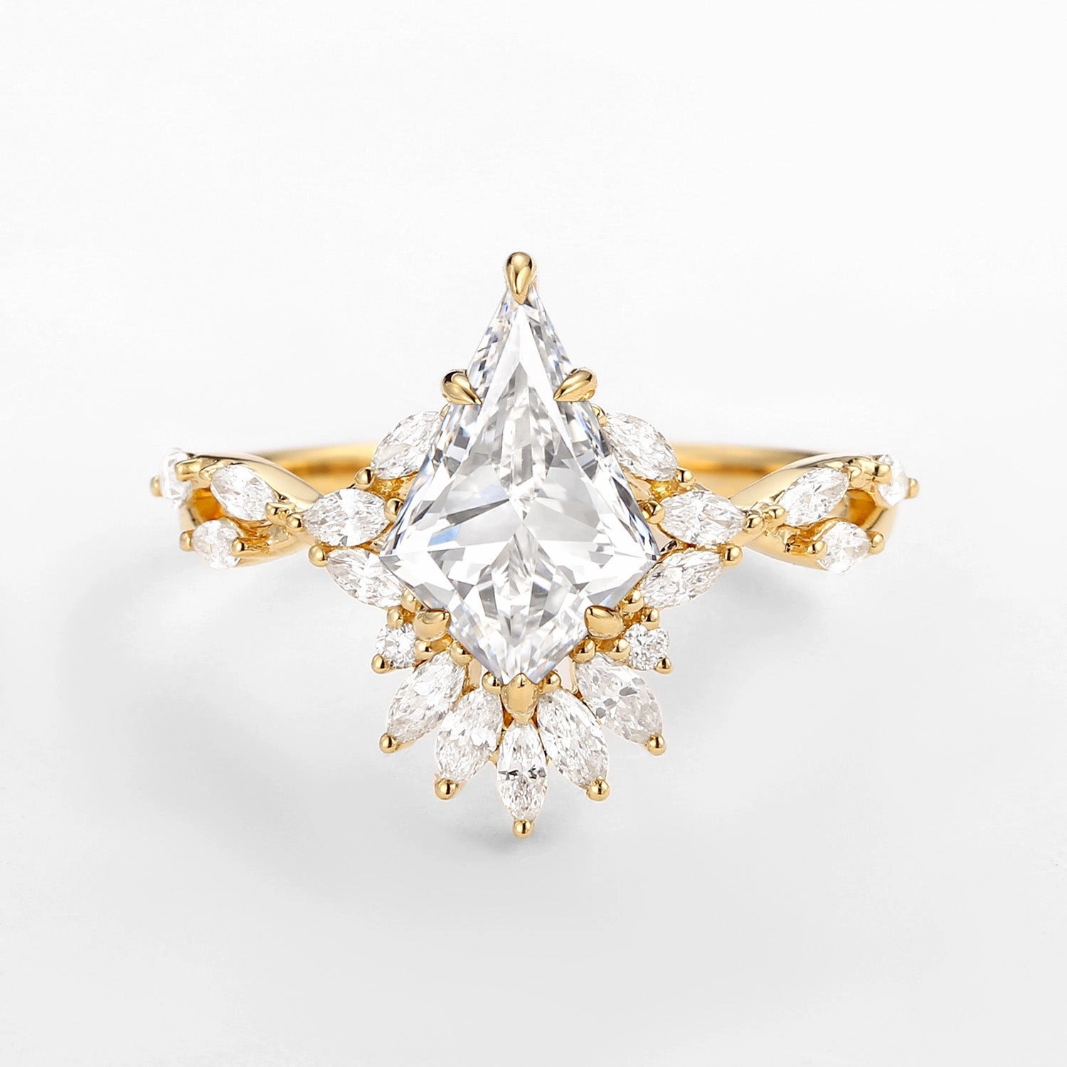 Infinity Kite Cut Lab Grown Diamond Engagement Ring Sparkling Ornament Wonderful Accessory