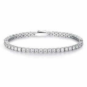 3.5 CT. Classic Round Shaped Moissanite Tennis Bracelet Luxurious Finish