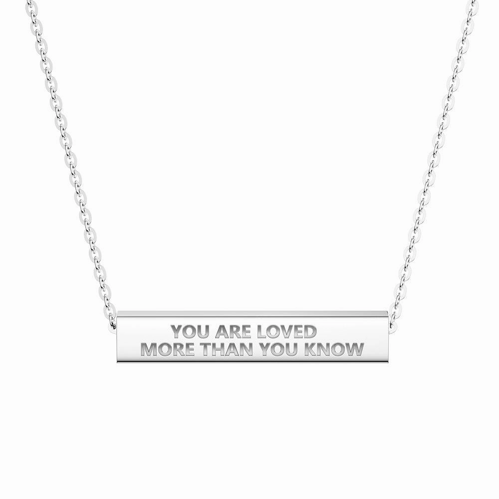 "You Are Stronger Than You Think" Minimalist Necklace Polished Stones Refined Choice