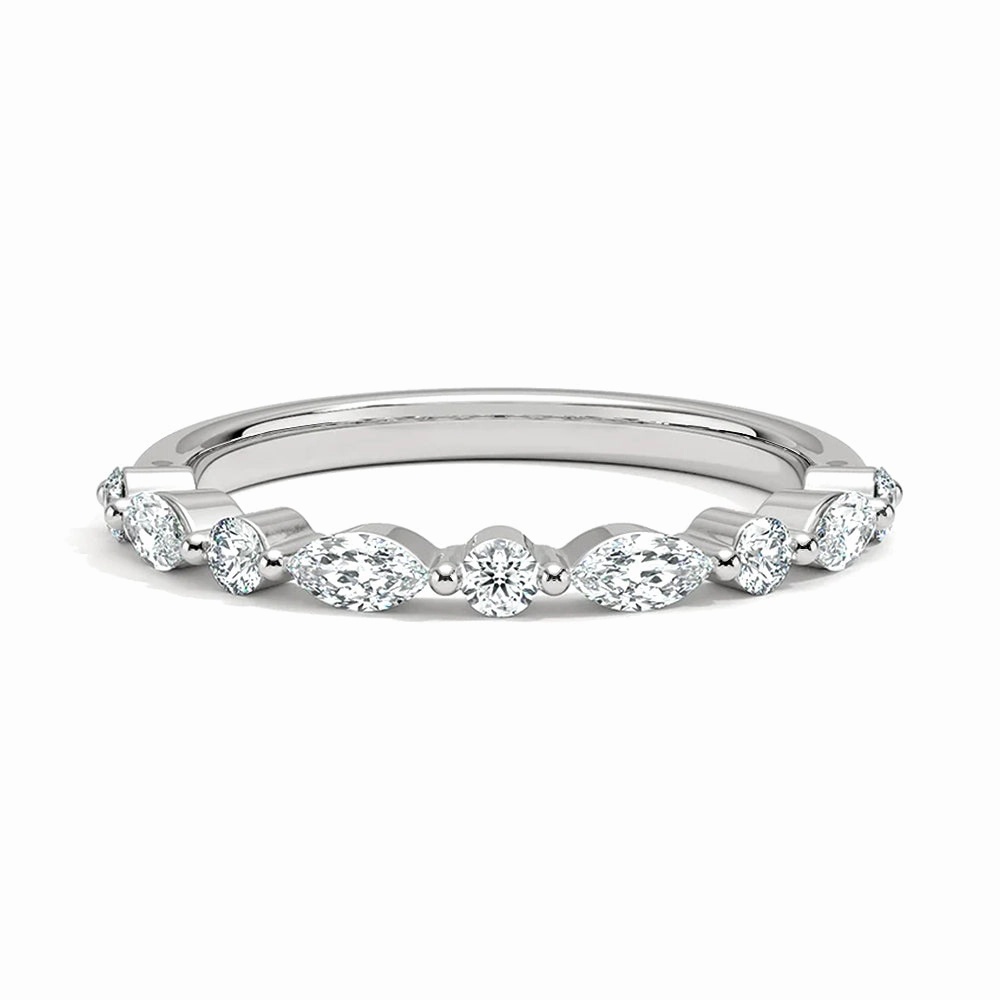 Travel Ready Exclusive Accent Celestial Embrace Half Eternity Lab Grown Diamond Ring