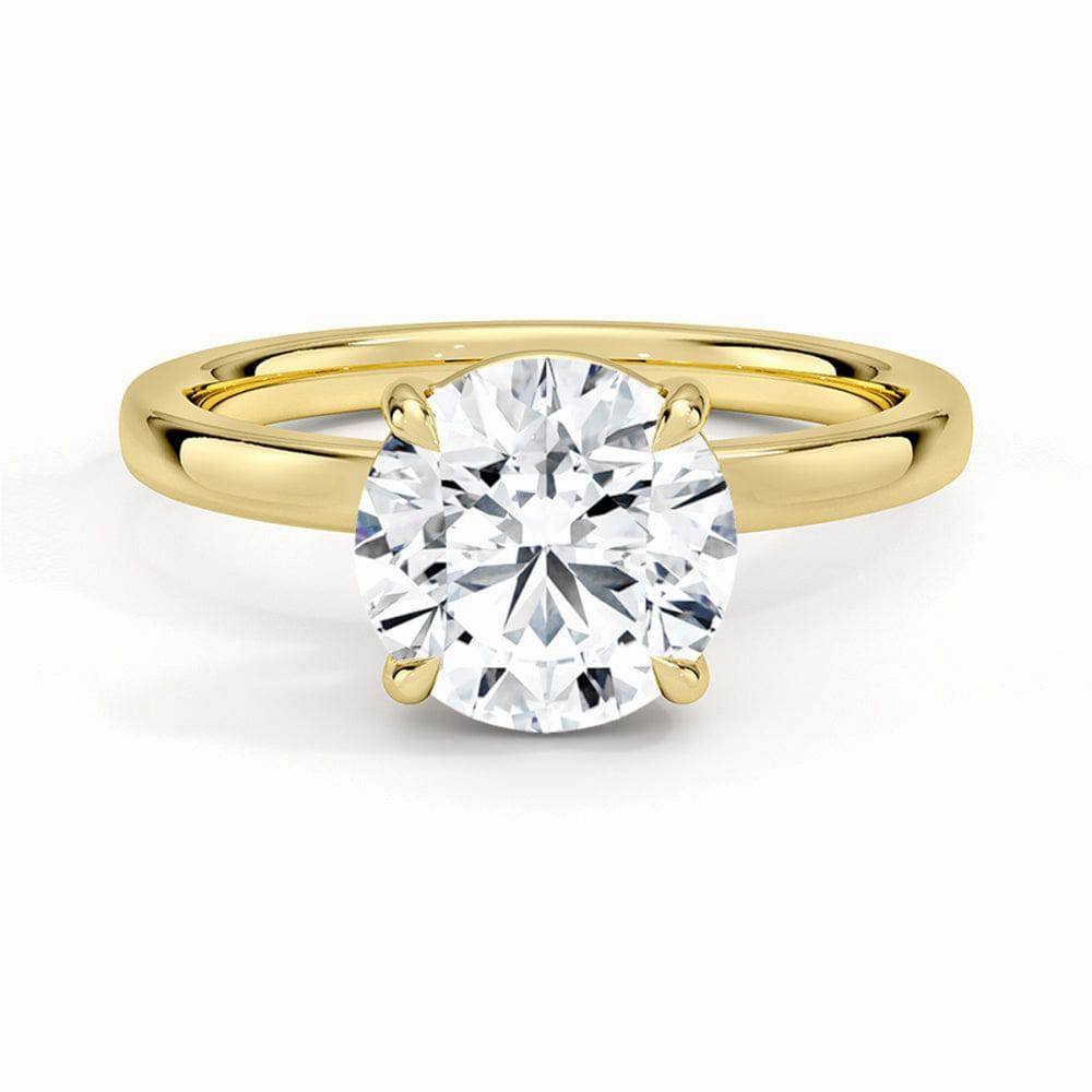 Polished Craft Classic Round Solitaire Brilliant Moissanite Engagement Ring