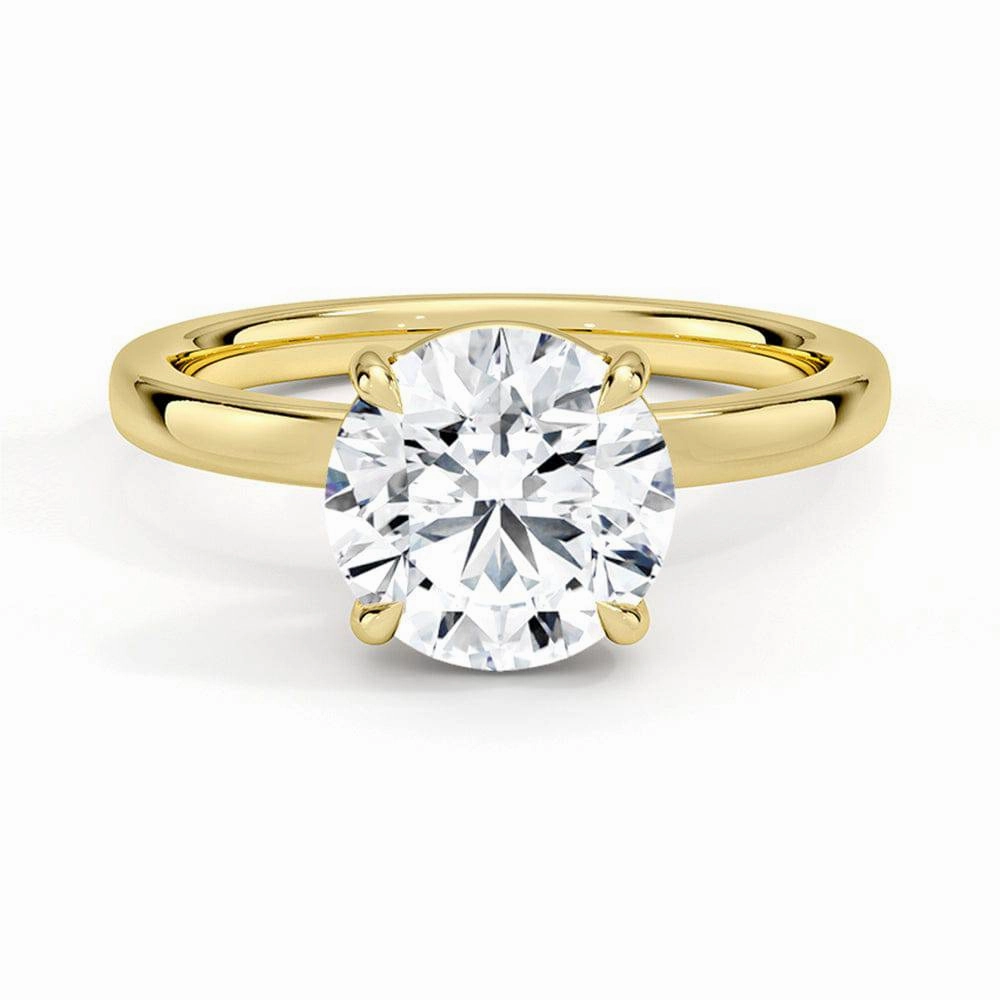 Formal Detail Timeless Touch Classic Round Solitaire Brilliant Moissanite Engagement Ring