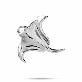 Manta Ray Pendant in Sterling Silver - 30mm Luxury Collection