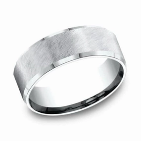 Creative Keepsake Value Product Comfort-Fit Cobalt Beveled Edge Wedding Band