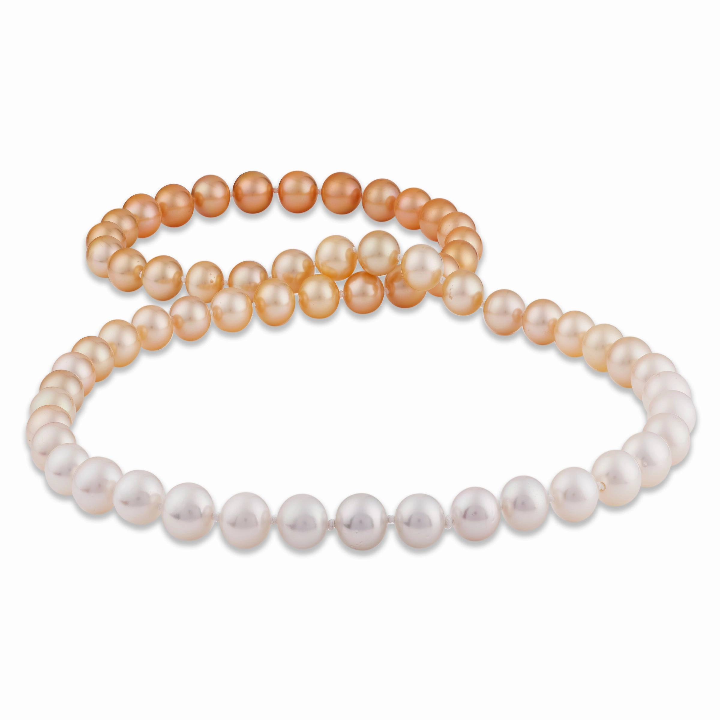 Glamour Shine Neat Detail 32" South Sea White and South Sea Gold Pearl Strand - 11-12mm