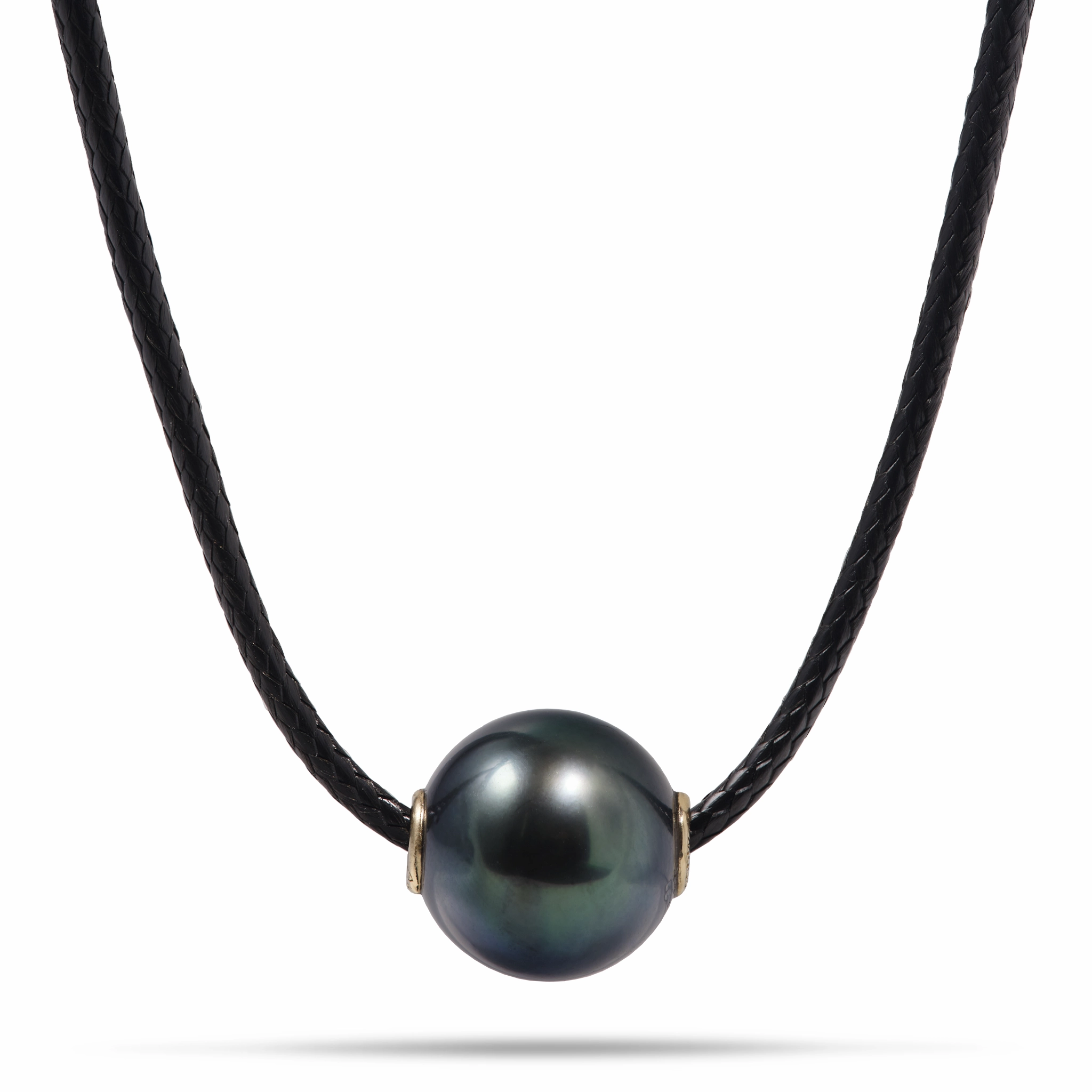 26" Adjustable Tahitian Black Pearl Black Cord Necklace Luxurious Touch