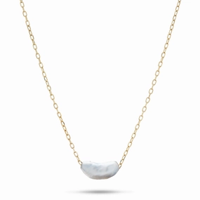 16-18" Adjustable Tahitian Black Keshi Pearl Necklace in Gold Lustrous Look