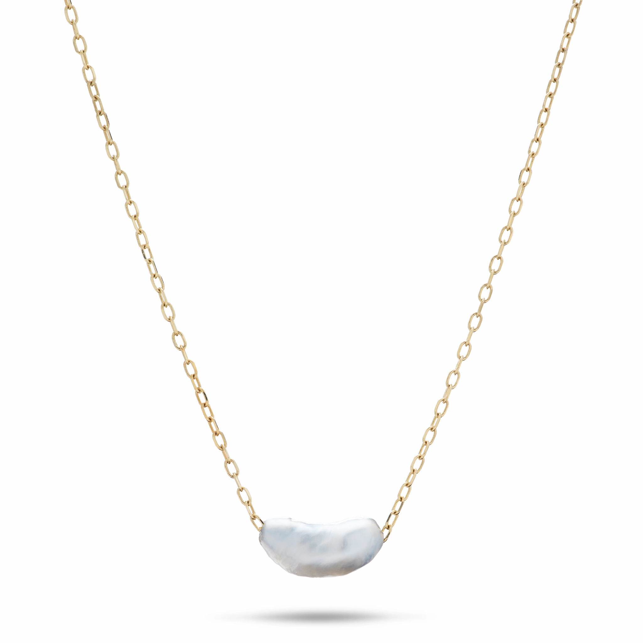 Stylish Design Shimmer Light 16-18" Adjustable Tahitian Black Keshi Pearl Necklace in Gold