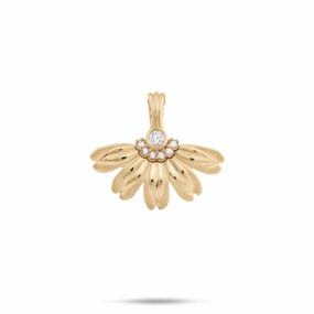 Muted Mood Timeless Pieces Beach Naupaka Pendant in Gold with Diamonds - 20mm