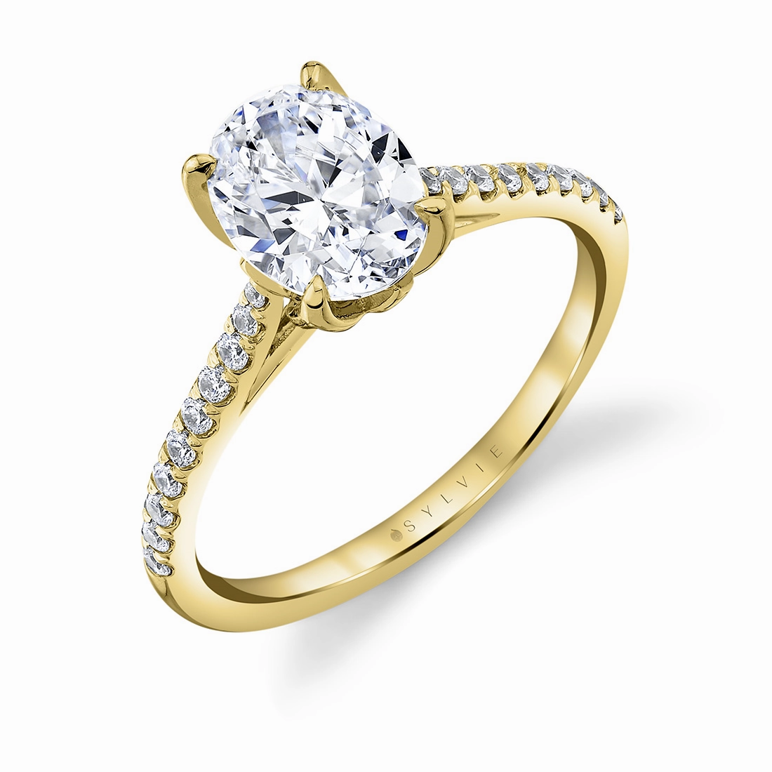 Willow - 14K Yellow Gold Diamond Engagement Ring Strong Art