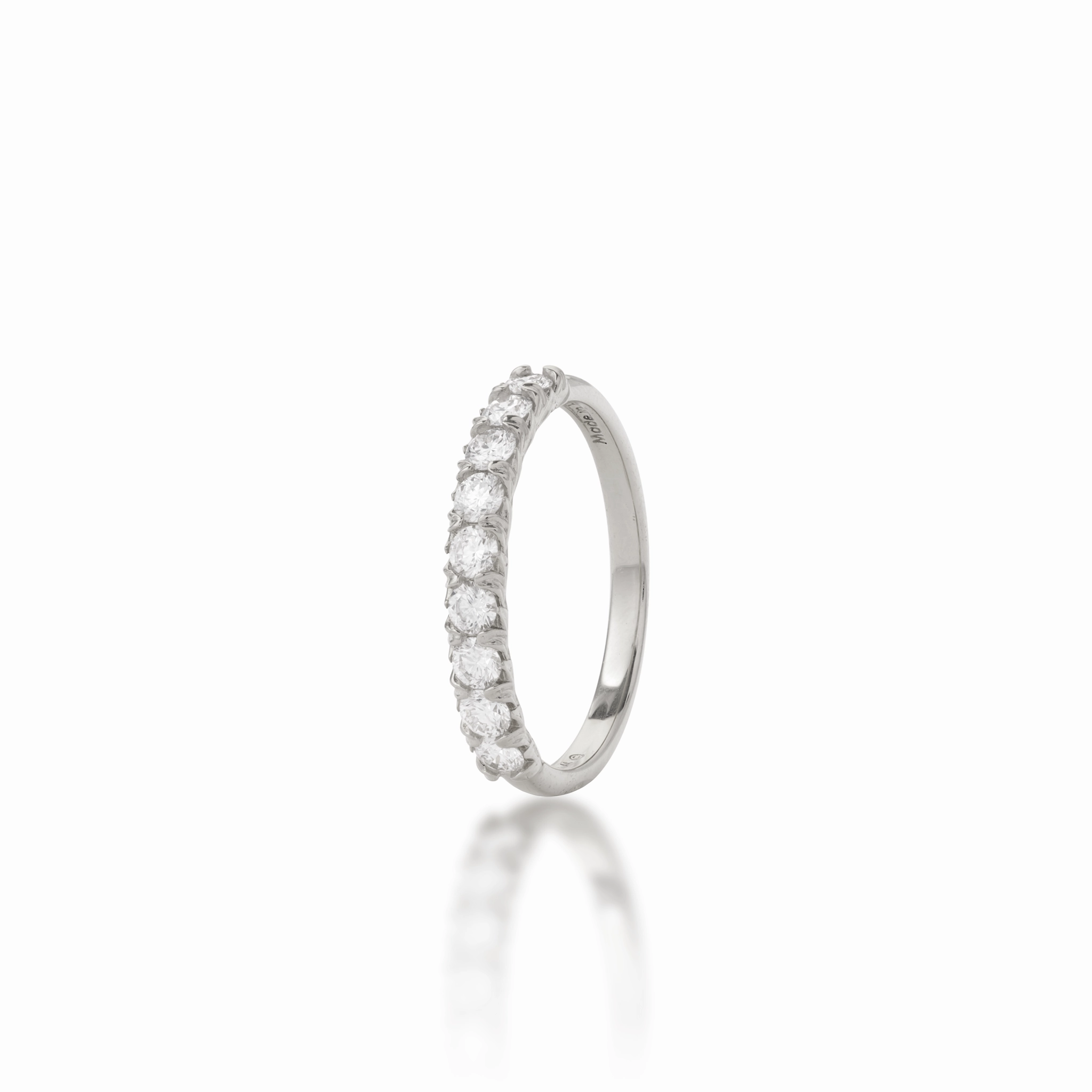 Dazzling Glow Hidden Hawai?i Maile Anniversary Ring in White Gold with  Lab Grown Diamonds - 3mm
