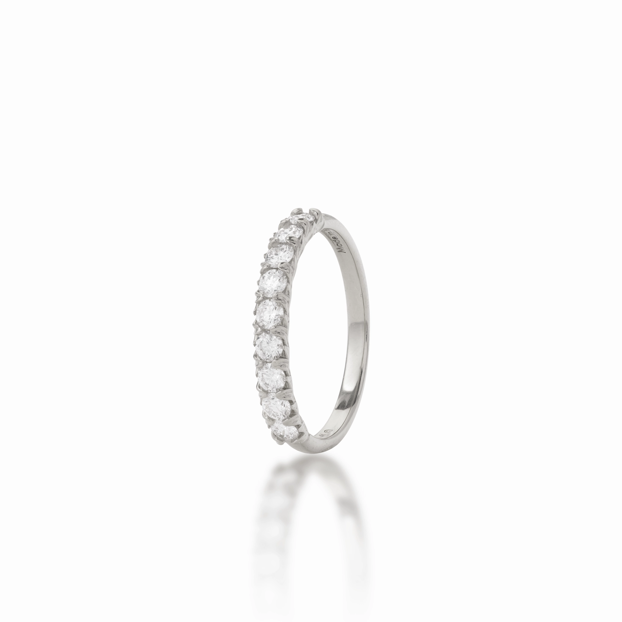 Hidden Hawai?i Maile Anniversary Ring in White Gold with  Lab Grown Diamonds - 3mm Elite Accent