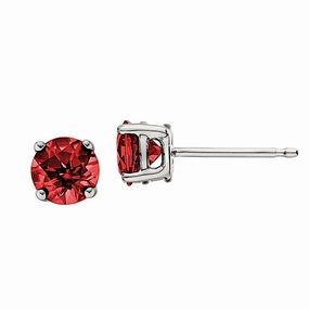 Radiant Craft Exquisite Jewelry Classic Birthstone Stud Earrings with Rubies