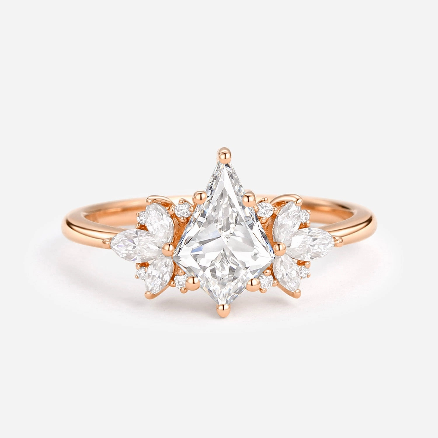 Refined Beauty See Through Fairy Ring - Kite Lab Grown Diamond Butterfly Engagement Ring - Morpho