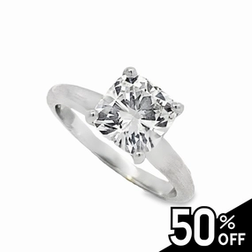Die Struck Classic Cushion Cut Solitaire Engagement Ring Wardrobe Essential