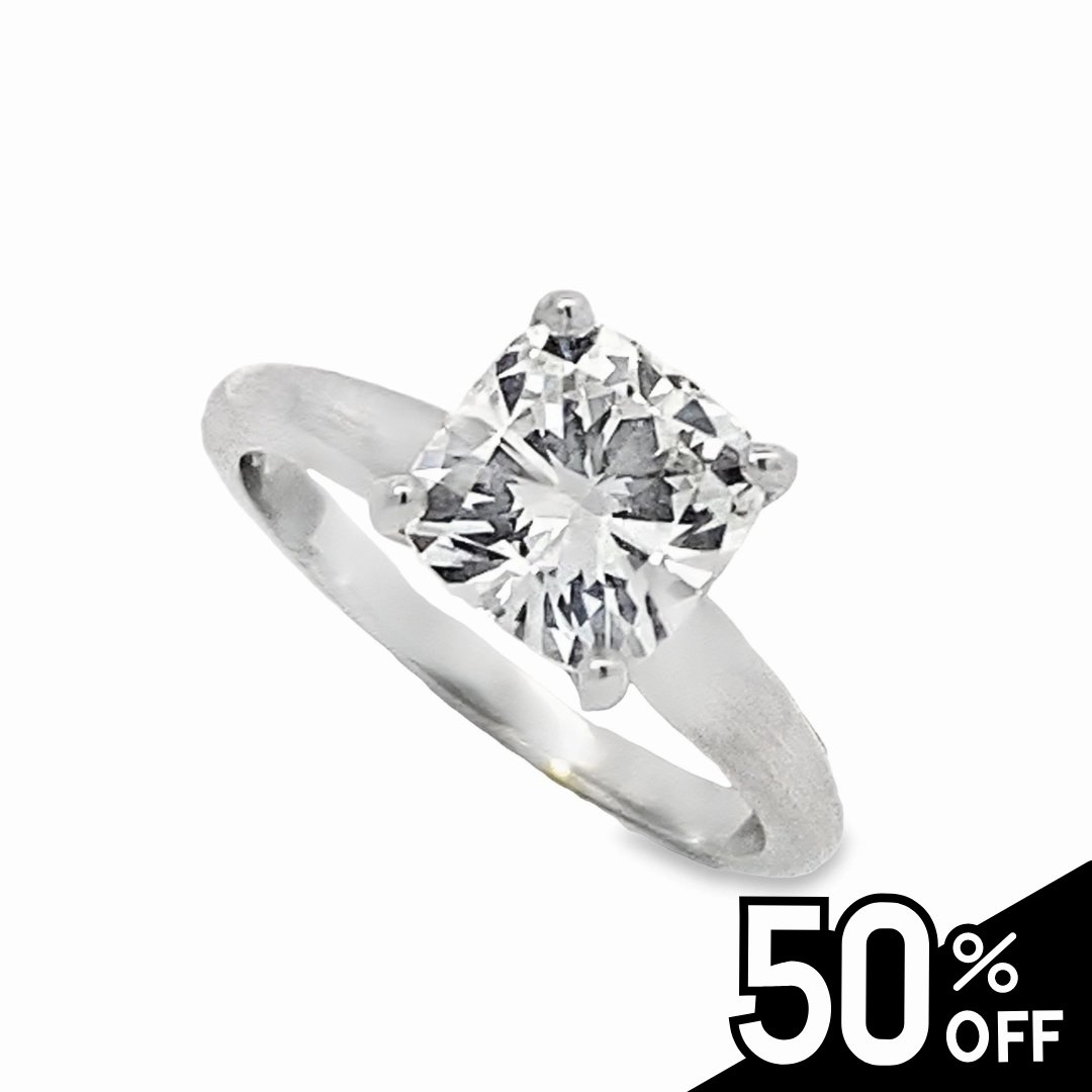 Die Struck Classic Cushion Cut Solitaire Engagement Ring Wardrobe Essential