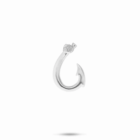 Fish Hook Pendant in Sterling Silver - 18mm Stunning Accent Vogue Piece