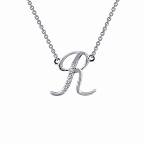 Letter R Pendant Necklace Distinct Look Balanced Detail