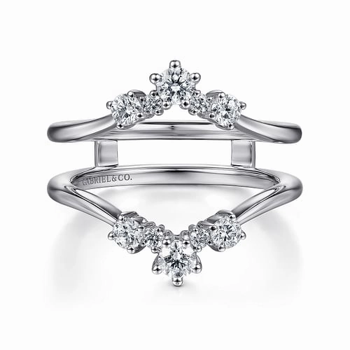 Radiant Craftwork Glam Glow Gabriel & Co | 14K White Gold Diamond Ring Enhancer - 0.5 ct