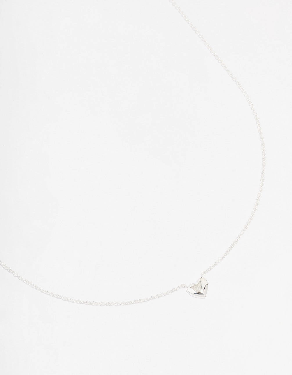 Elegant Appeal Sterling Silver Mini Puffy Heart Pendant Necklace