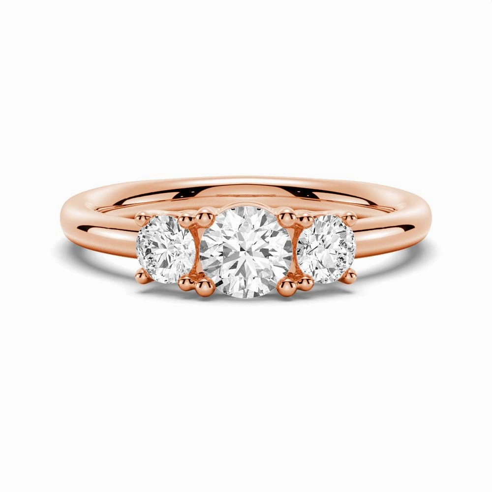 Round 3 Stone Shared Prong Moissanite Anniversary Band Precious Pieces