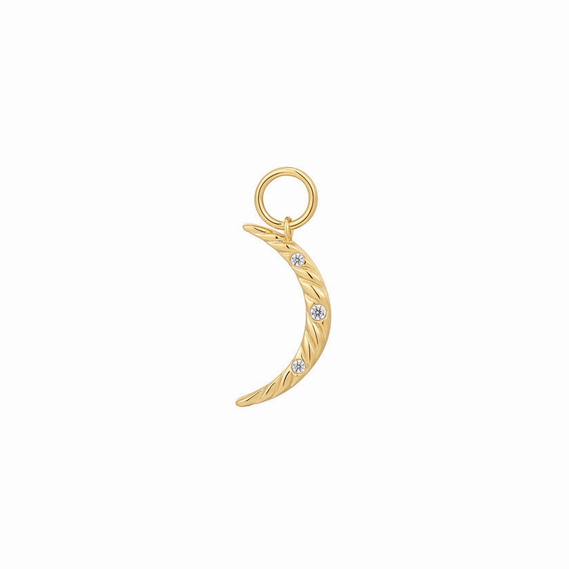 Gold Moon Earring Charm Bold Pieces Design Captivating Piece
