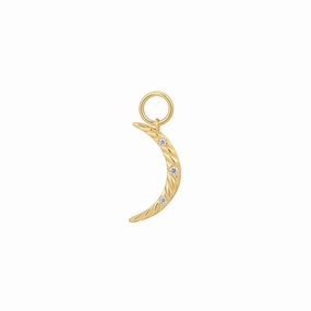 Gold Moon Earring Charm Bold Pieces Design Captivating Piece
