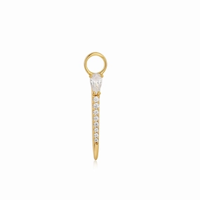 Gold Sparkle Bar Earring Charm Charming Sparkle Bridal Vibe