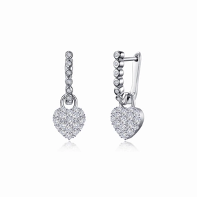Heart Earrings Crisp Detail Graceful Mood