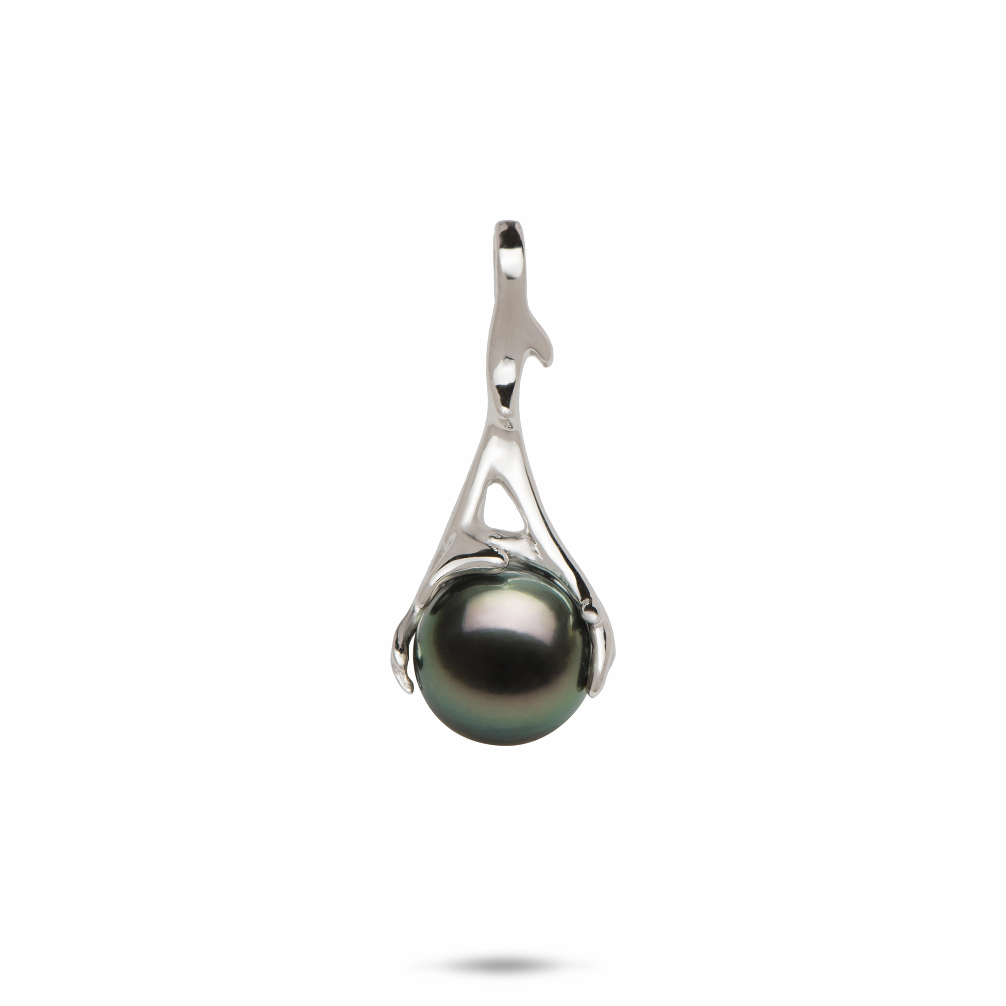 Versatile Charm Heritage Tahitian Pearl Pendant in White Gold - 25mm