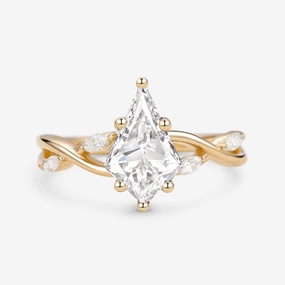 Infinity Kite Cut Lab Grown Diamond Engagement Ring - Vera Robust Build Dainty Glow