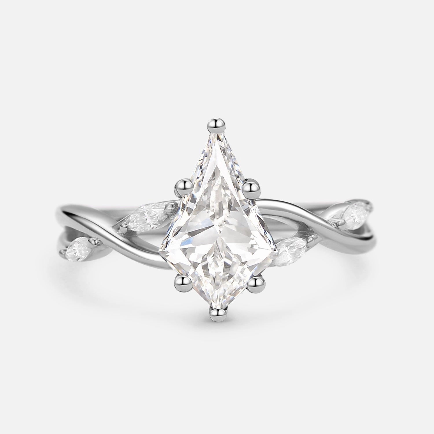 Infinity Kite Cut Lab Grown Diamond Engagement Ring - Vera Medieval Design