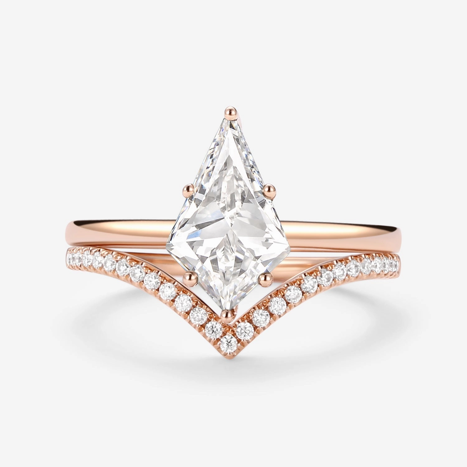 Convenient Look All Age Kite Cut Lab Grown Diamond Engagement Ring - Ash