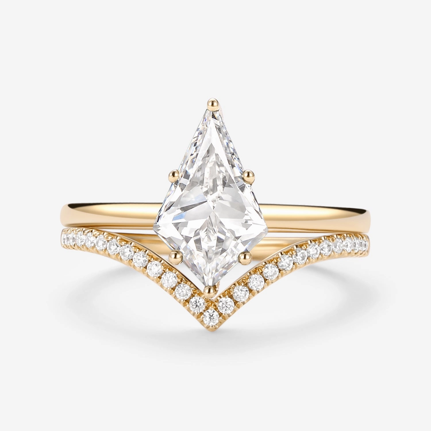 Kite Cut Lab Grown Diamond Engagement Ring - Ash Stylish Style