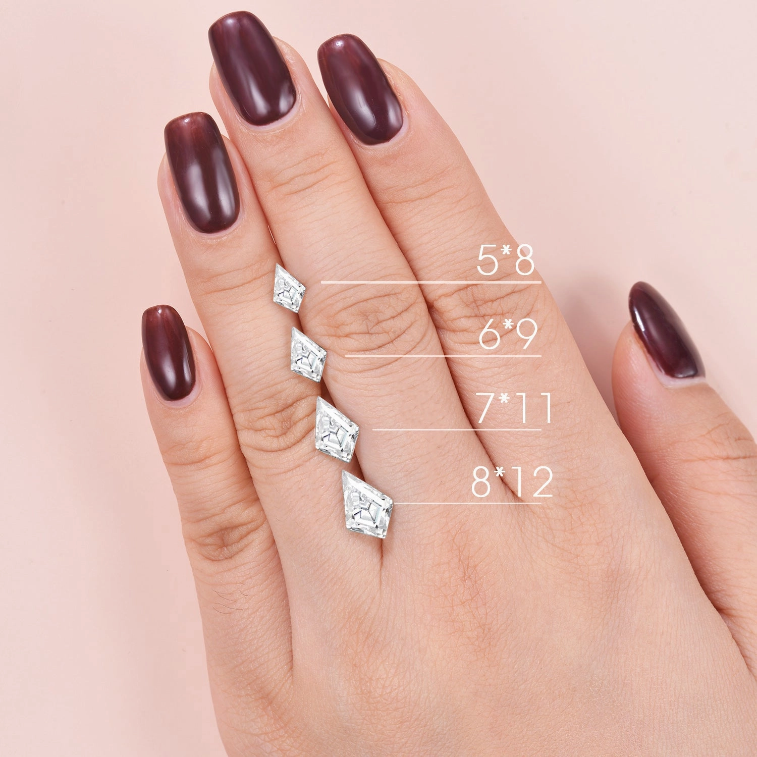 Kite Cut Moissanite Leafy Engagement Ring Sets 2pcs - Lark Traditional Mark